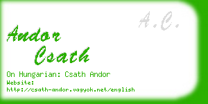 andor csath business card